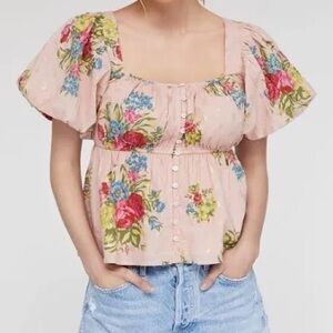 LOVE THE LABEL Floral Pink Women's Top